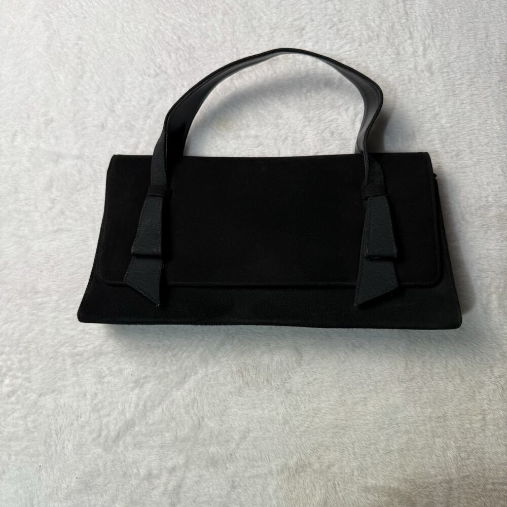 Vtg Black Evening Bag Small Shoulder Purse Clutch Lennox Bags 60s Retro MCM
